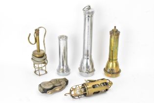 A selection of mining torches to include a CEAG Universal torch No.96, Concordia torch and others