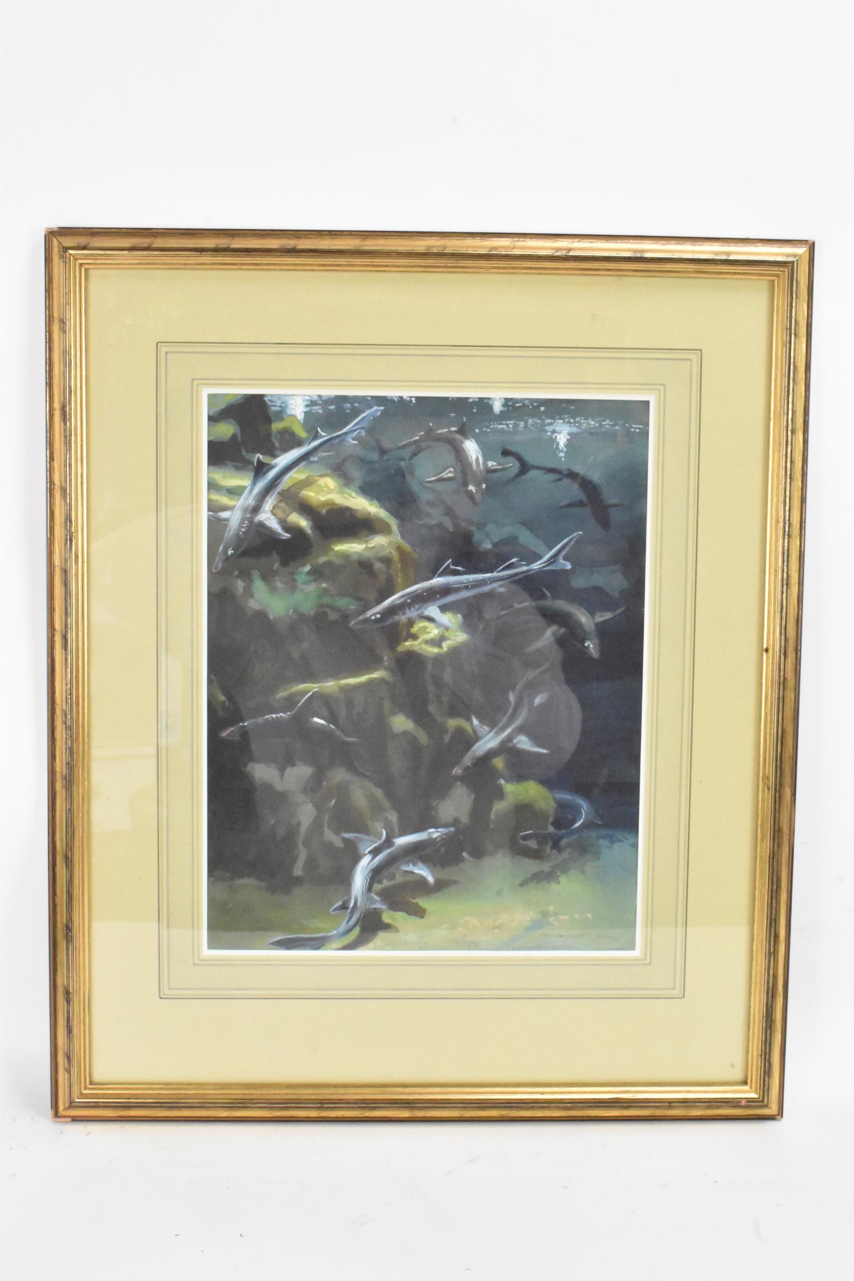 Two paintings to include Mabel Gear (British 1900-1997) - An oil on board depicting three fish, 25. - Image 6 of 9