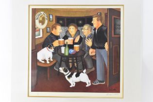 Beryl Cook (1926-2008) 'In the Snug' signed limited edition print, published 2003, numbered 223/650,