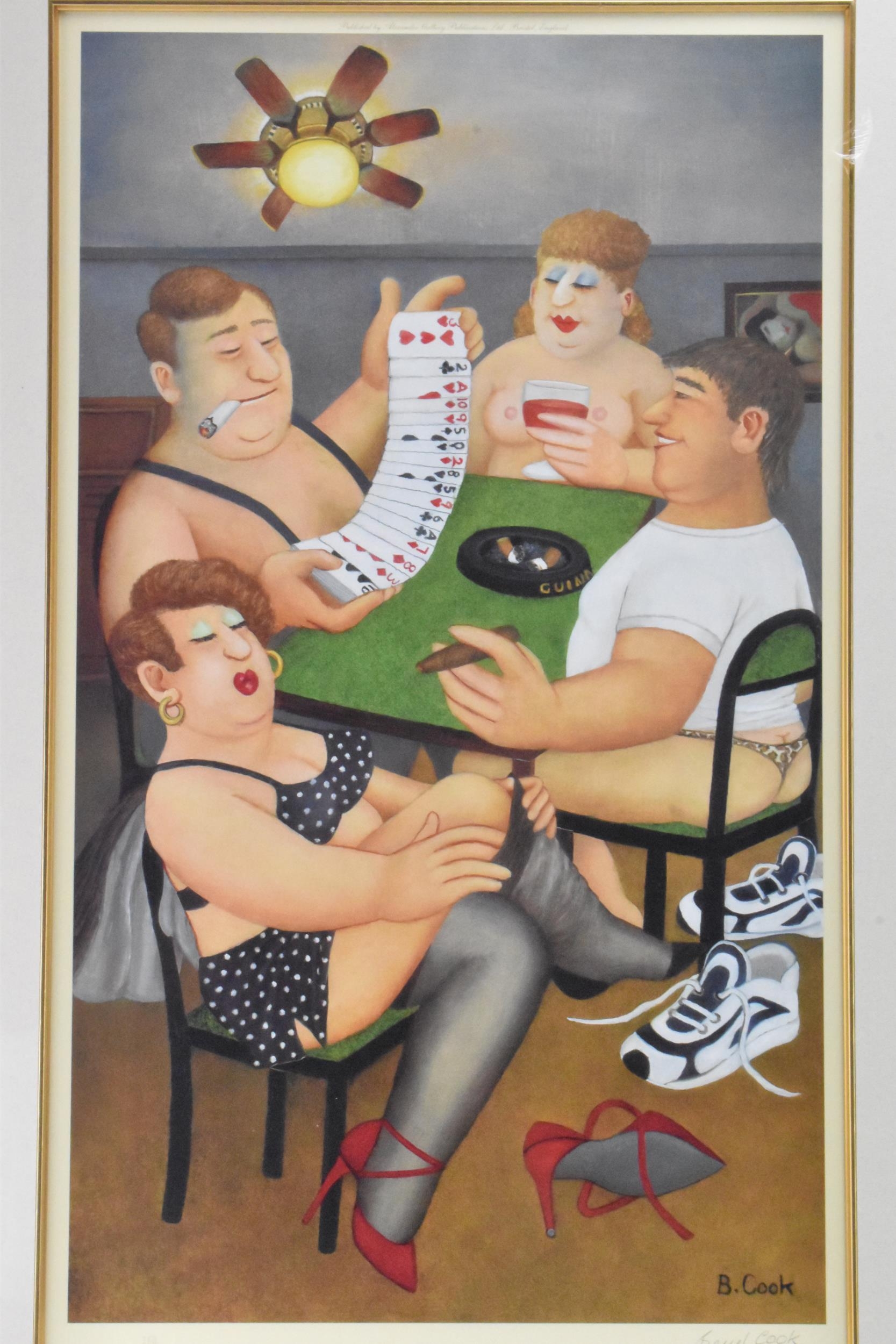 Beryl Cook (1926-2008) 'Strip Poker' signed limited edition print, published 2006, numbered 288/650, - Image 2 of 5