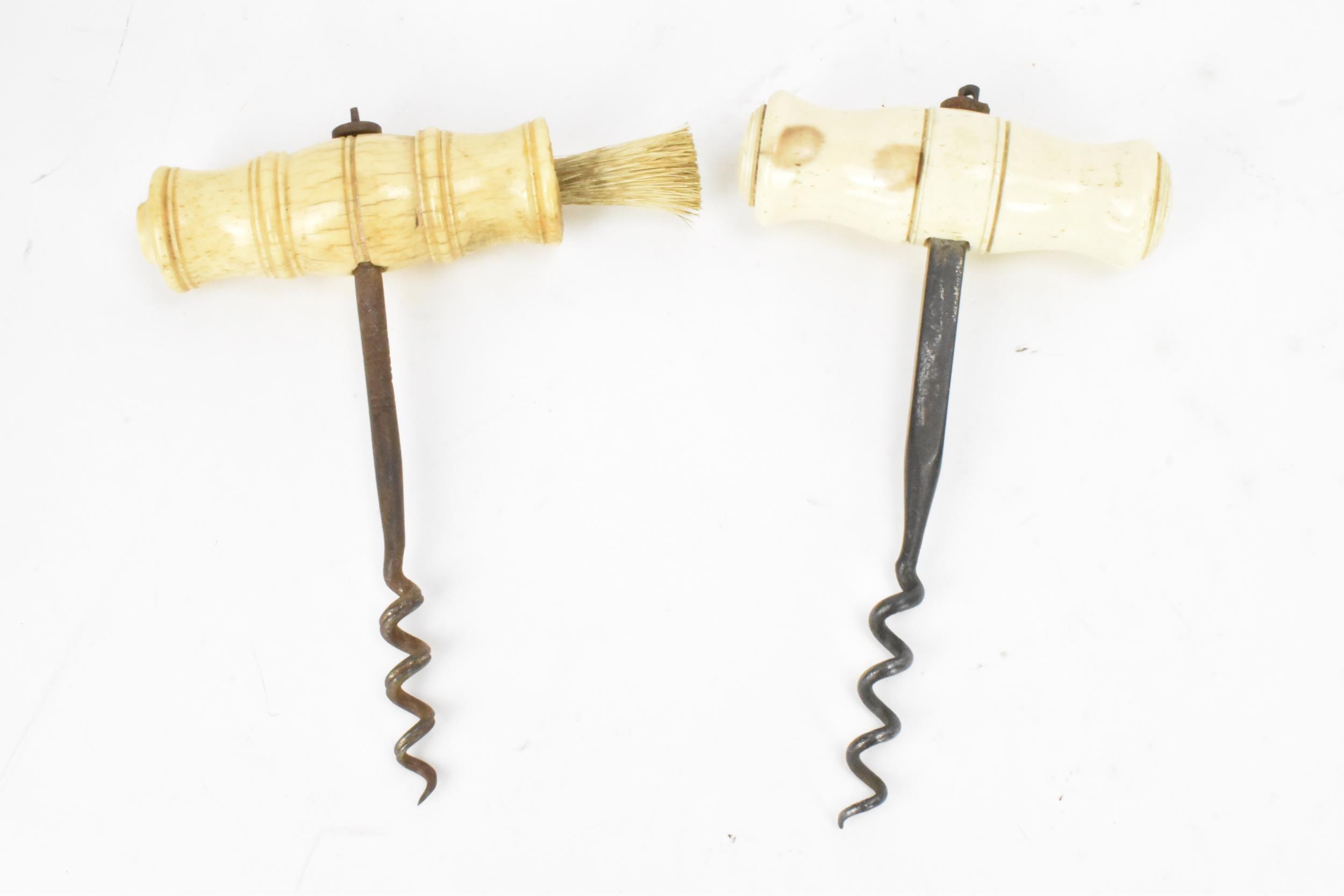 Helixophilia - Seven various corkscrews to include a 19th century brass Coney & Co patent mechanical - Image 6 of 7