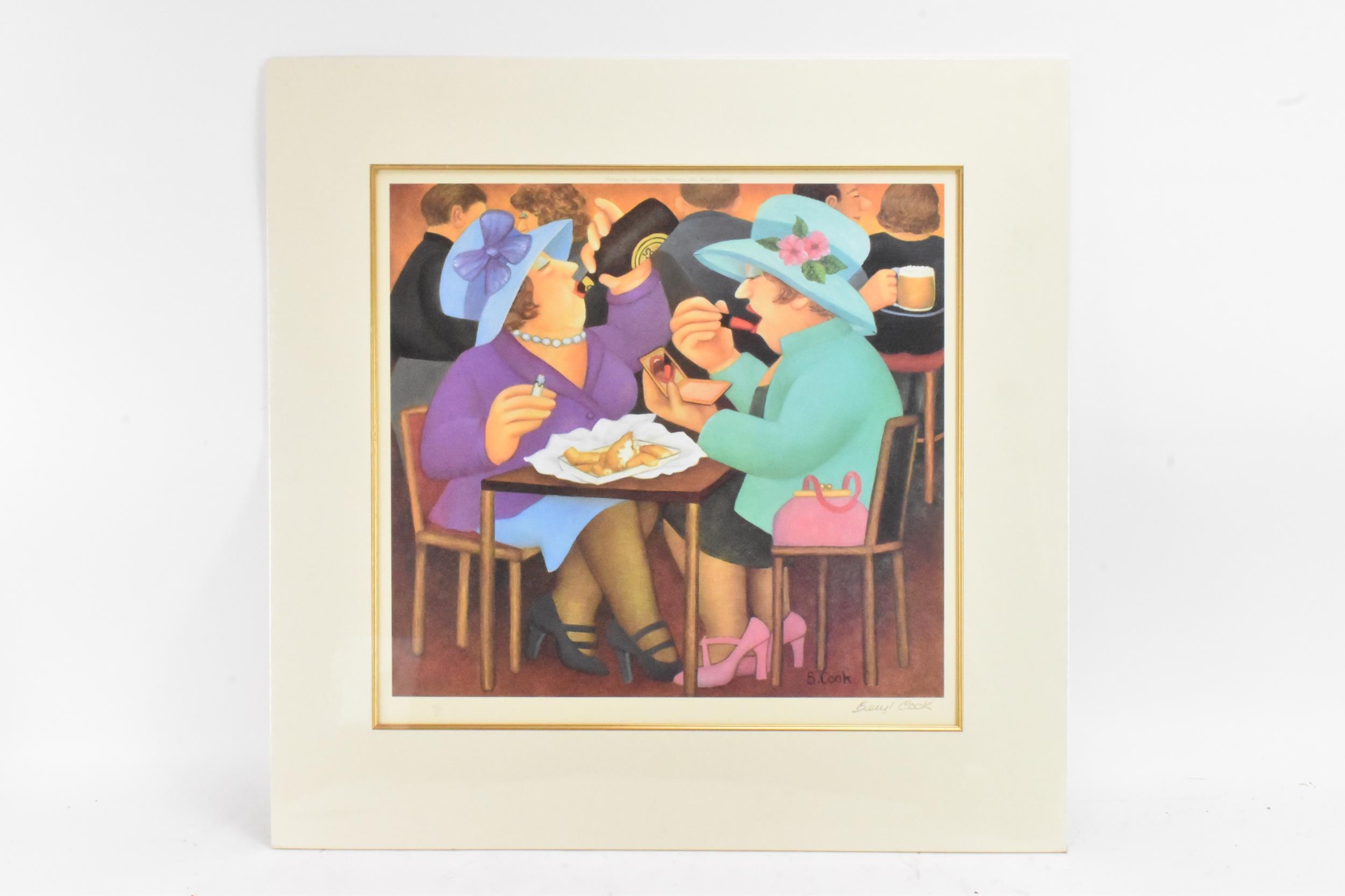 Beryl Cook (1926-2008) 'Ladies Who Lunch' signed limited edition print, published 2004, numbered