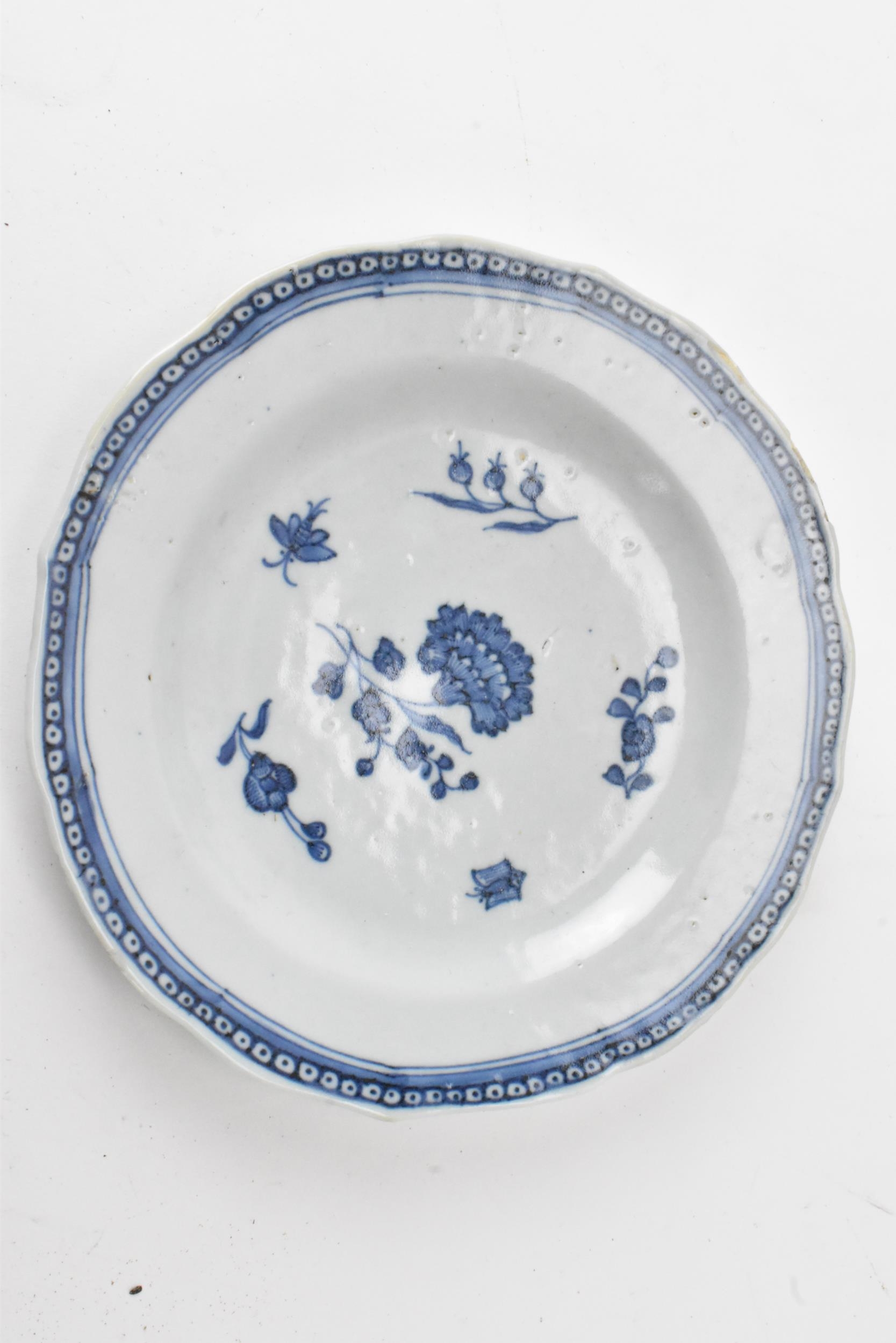 A pair of Chinese 18th century Qianlong blue and white plates 16cm diameter, together with a blue - Image 5 of 8