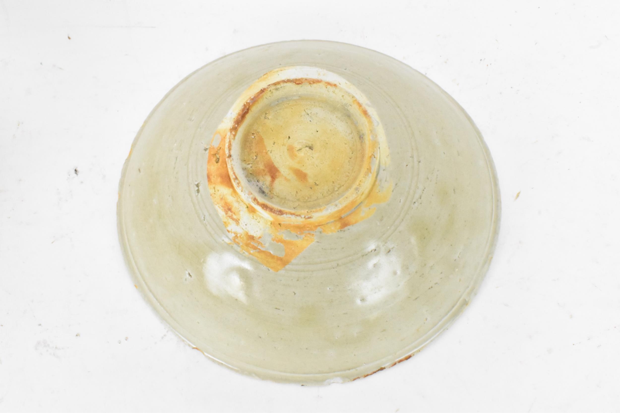Two Chinese Song dynasty (960-1279) celadon glazed bowls, from a shipwreck in the South China - Image 3 of 5