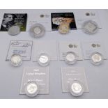 A collection of mixed British Silver Proof coins to include 2008 Elizabeth I £5, 2008 The Prince