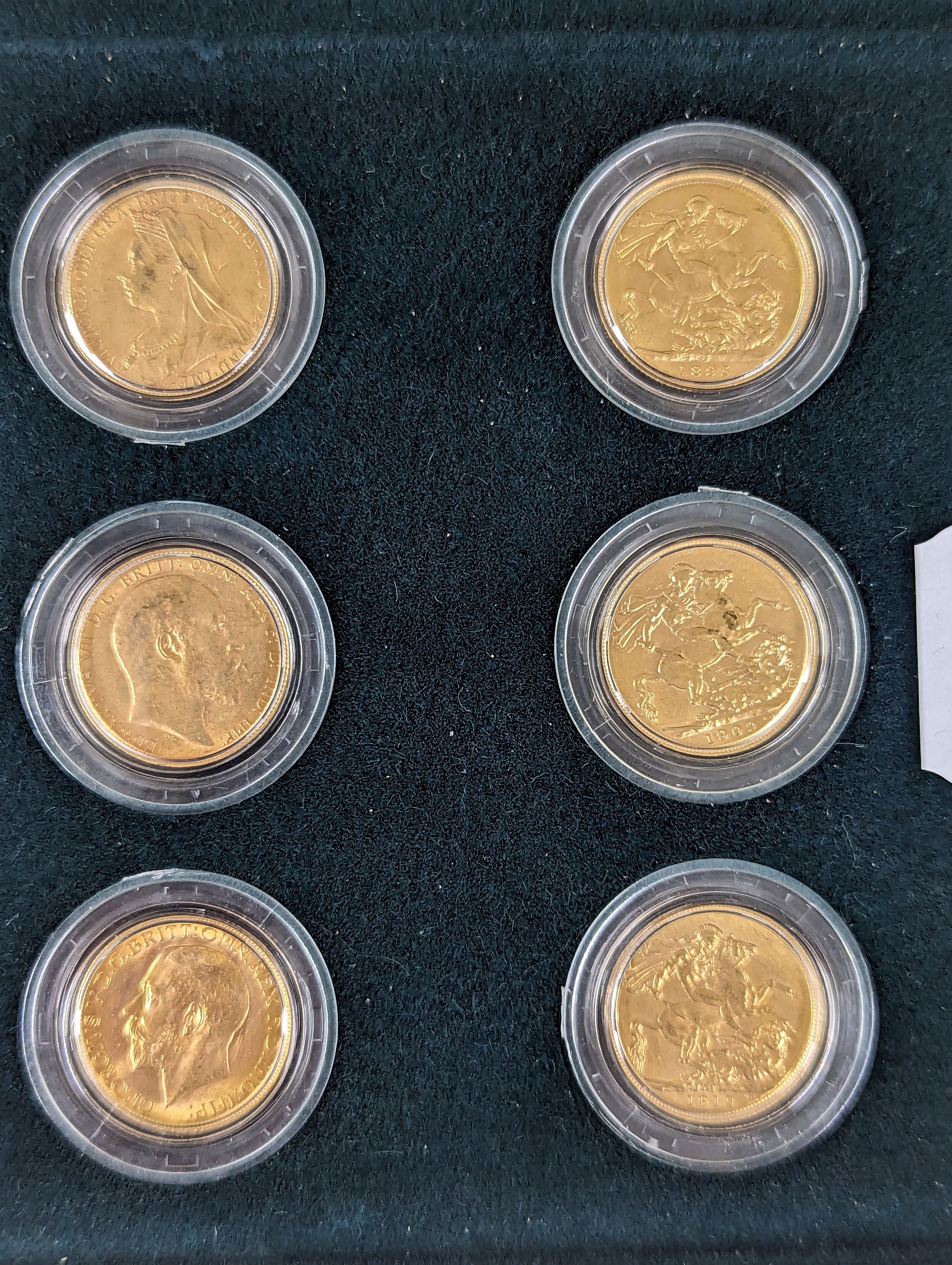 United Kingdom - British Gold Sovereigns (12) - Royal Mint ' Three Monarchs Mintmark Set', - Image 2 of 4