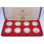 United Kingdom - Elizabeth II (1952-2022), 1977 8-Coin Silver Proof Set, by Spink of London,