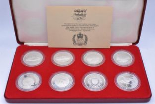 United Kingdom - Elizabeth II (1952-2022), 1977 8-Coin Silver Proof Set, by Spink of London,