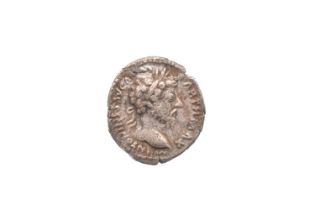 Roman Empire - Marcus Aurelius (AD 161-180), Denarius, Obv. Laureate head right, // Rev. Victory