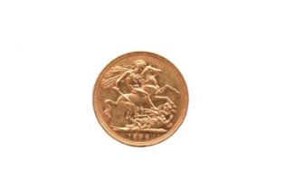 United Kingdom - Victoria (1837-1901), Gold Sovereign, dated 1896, Melbourne mint,