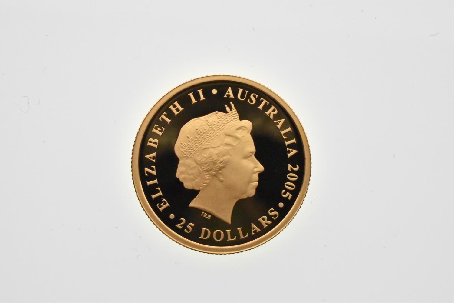 Australia - Elizabeth II (1952-2022), Gold 25 Dollars, dated 2005, commemorating 150 since the first - Image 2 of 4