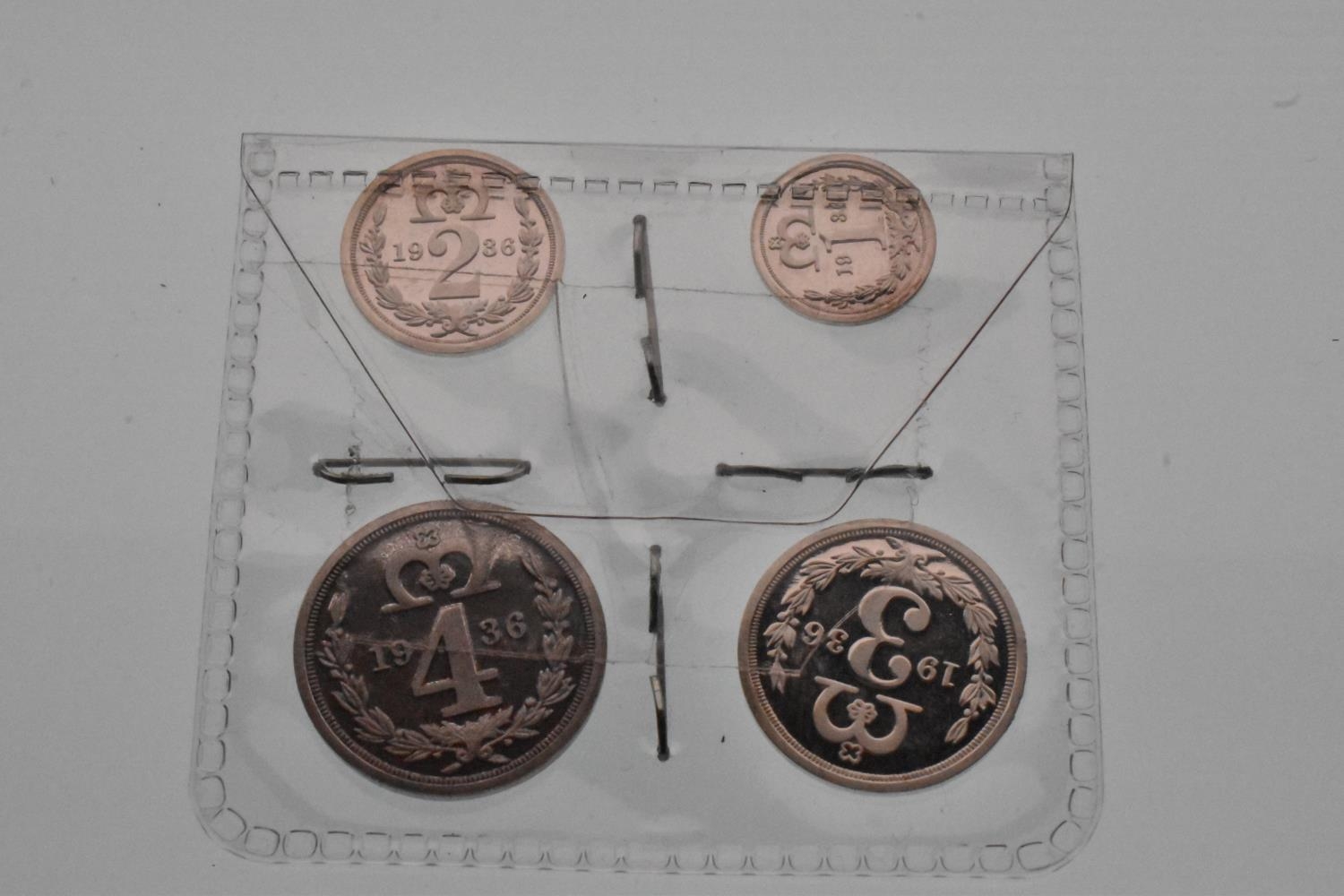 Re-Strike/Fantasy Coinage - dated 1936 Edward VIII Silver Maundy Pattern Proof Set, comprising of - Image 2 of 2