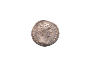 Roman Empire - Faustina I (wife of Antonius Pius), Diva Faustina, after AD 141, Denarius, Obv.