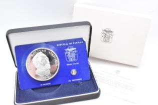 Republic of Panama - 1976 Coinage of Panama, comprising of Silver 20 Balboas depicting the