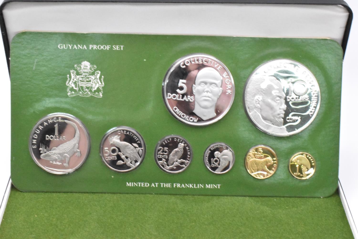 Proof Coin Sets - A pair of 1976 Franklin Mint sets comprising of Jamaica 9-Coin example to - Image 3 of 3
