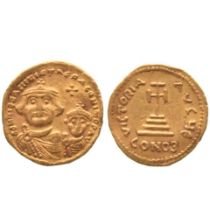 Byzantine Empire - Heraclius and Heraclius Constantine (613-641), Gold Solidus, Obv. Full-face