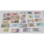 Mixed World Banknotes - A collection of mixed banknotes to include Mongolia 20 Tugrik and others,