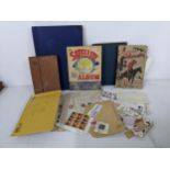 Five stamp albums to include some loose, to include examples from Czechoslovakia, Mongolia, India,