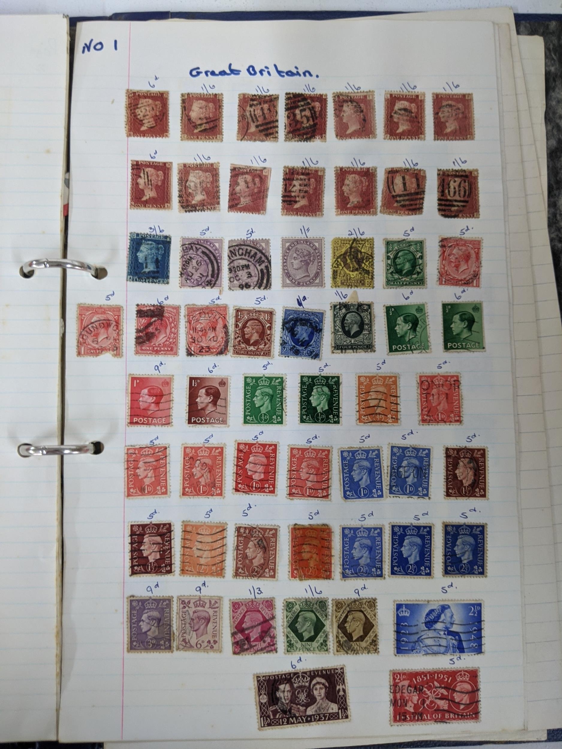 Five stamp albums to include some loose, to include examples from Czechoslovakia, Mongolia, India, - Image 8 of 8
