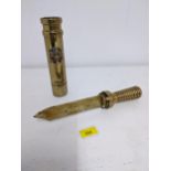 An Army Master Diver brass cased knife by the Morse Diving Equipment company Boston Mass USA,