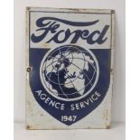 A late 20th century Ford agency service enamel advertising sign 40.7cmW x 57cmH Location: If there