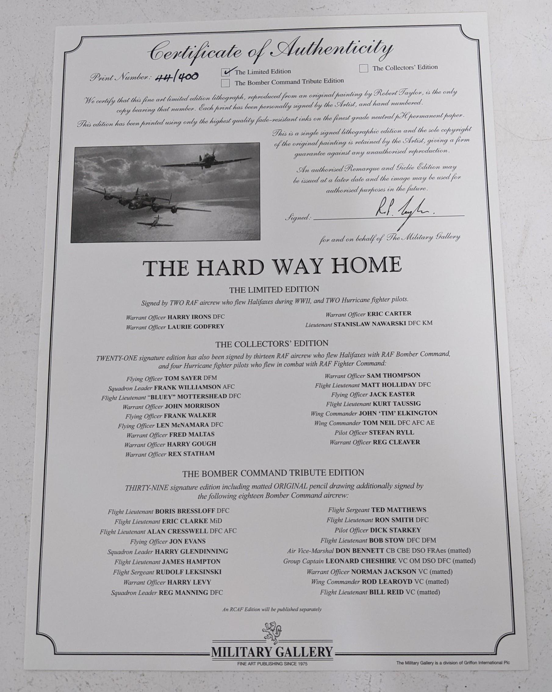 Robert Taylor 'The Hard Way' with five signatures along with a certificate of authenticity measuring - Image 4 of 8