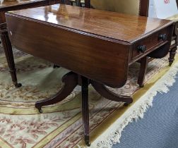 Mixed furniture to include a Regency mahogany Pembrook table 73hx99w together with a reproduction