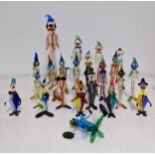 A group of Murano glass clown figures Location: If there is no condition report, please ask for one