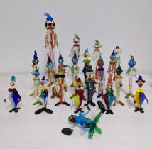A group of Murano glass clown figures Location: If there is no condition report, please ask for one