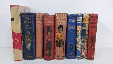 A collection of books to include a set of G.A. Henty books, some first editions Location: If there