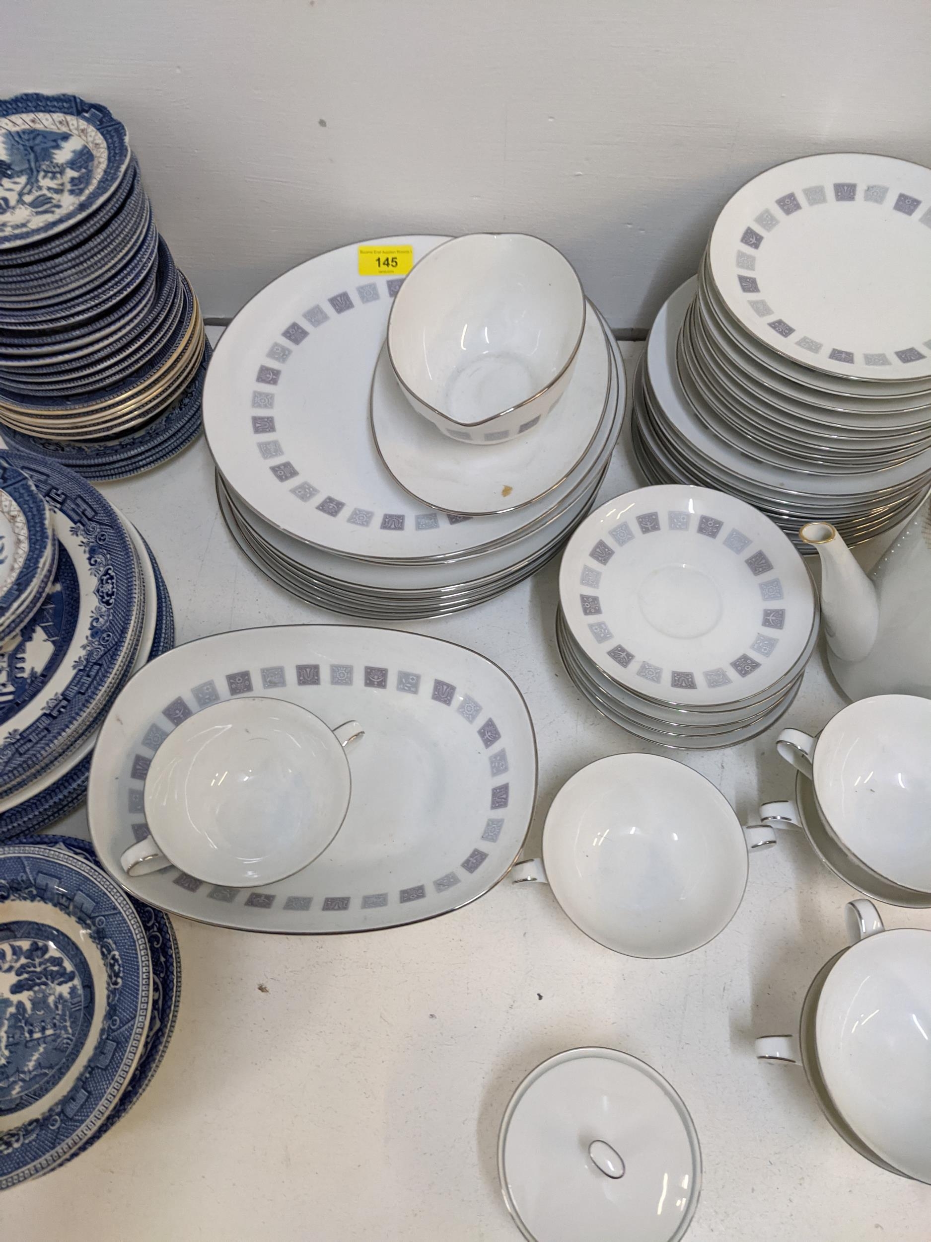 Ceramics to include a Noritake dinner service, Booths Willow pattern and other blue and white - Image 3 of 8