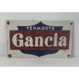 A late 20th century Vermouth lancia enamel advertising sign 48cmWx 27cmH Location: If there is no