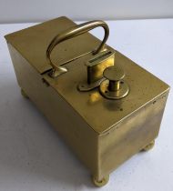A 19th century brass tobacco box engraved 'Rich Pantee Bridgewater' Location: