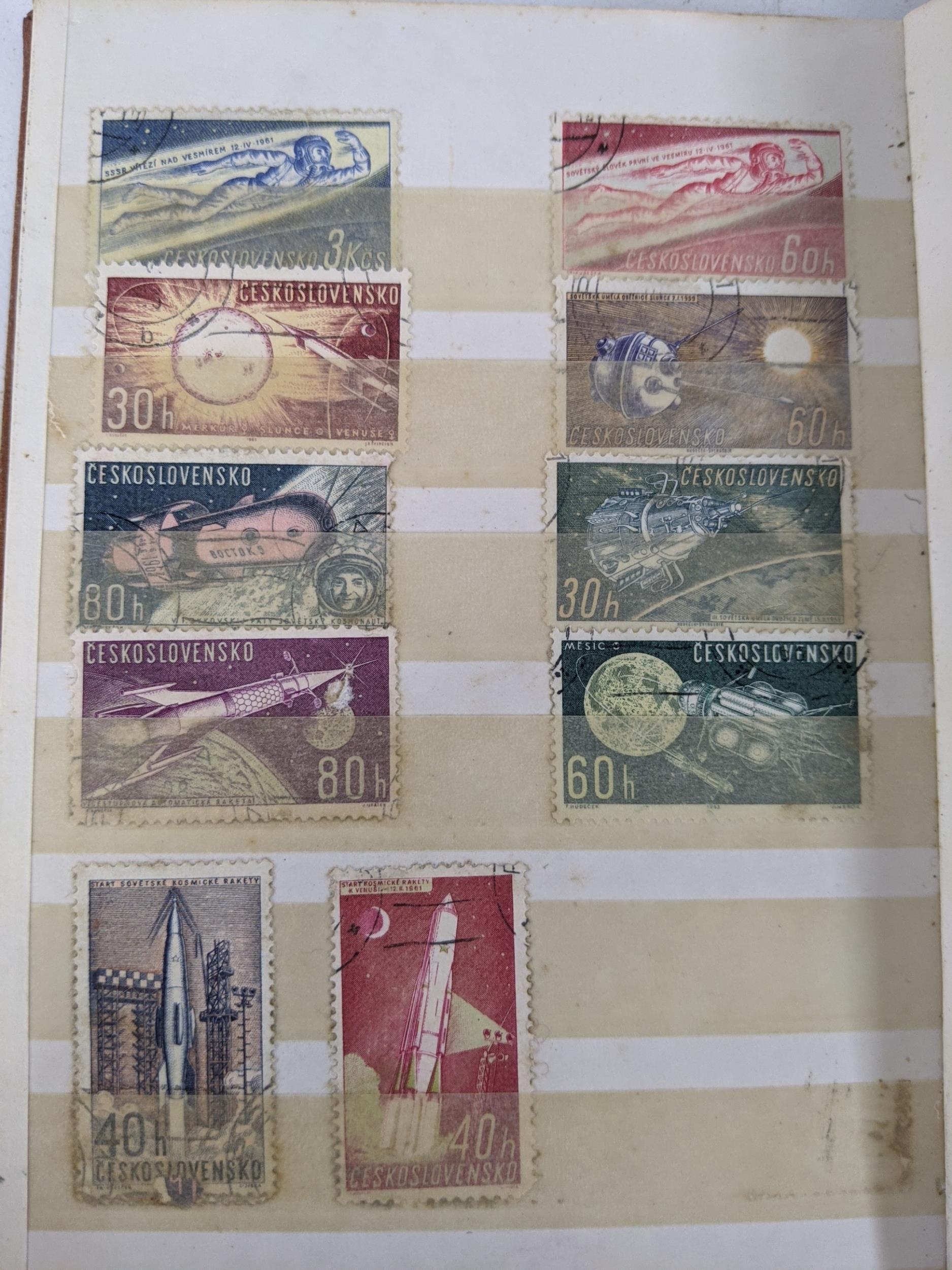 Five stamp albums to include some loose, to include examples from Czechoslovakia, Mongolia, India, - Image 5 of 8