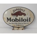 A late 20th century Gargoyle Mobile oil enamel advertising sign 39.5cmWx 29cmH Location: If there is