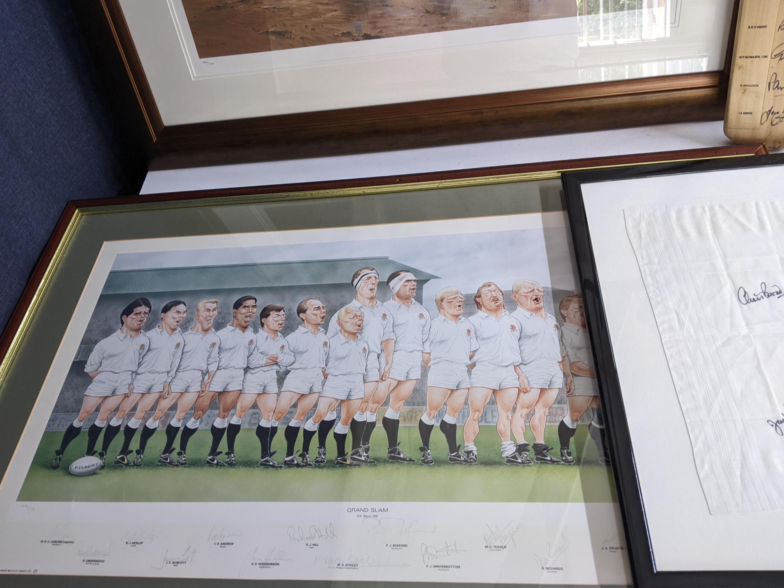 Sporting related framed pictures to include 'moment of victory' by Jack Russell framed images of - Image 2 of 6