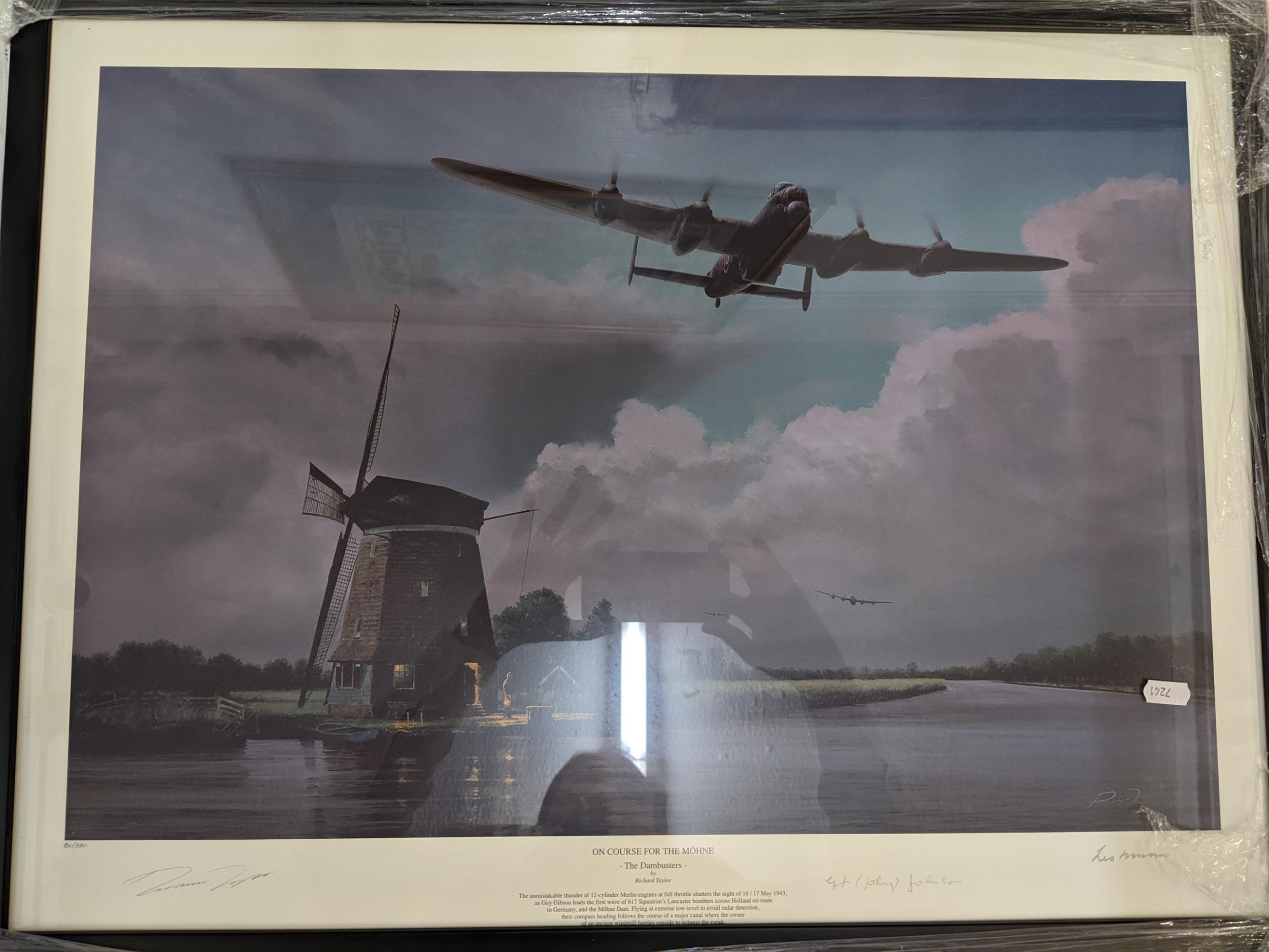 Four signed and framed limited edition prints to include 'Dambusters' by Anthony Saunders, ' - Image 9 of 16