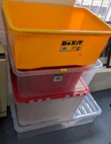 A selection of plastic storage boxes Location: If there is no condition report shown, please request