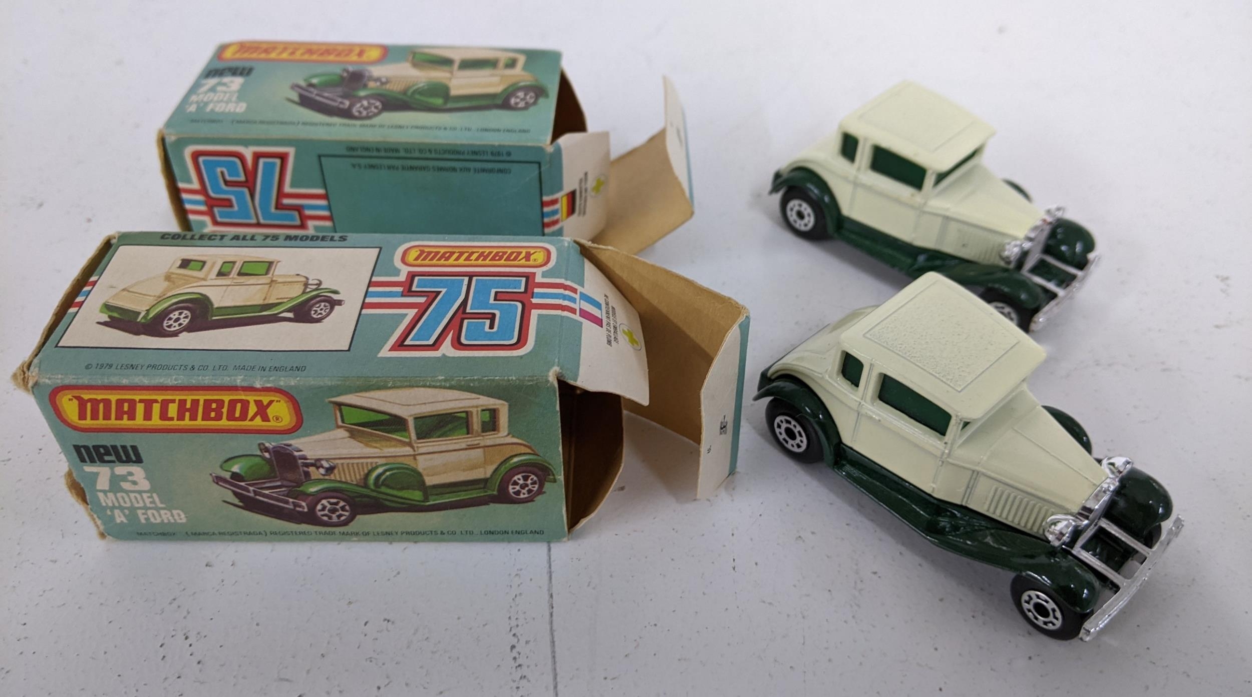 Two boxed Matchbox diecast model cars both of No 73, Ford model A Location: If there is no condition - Image 2 of 3