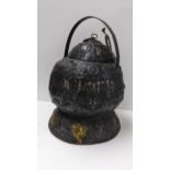 An antique Japanese hanging pot decorated with repeated geometric designs 31.5cm h Location:1.1