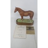 A Royal Worcester race horse No. 298/500 Hyperion with certificate Location: If there is no