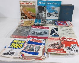 Mixed sports pre war to 1960s, includes 100+ speedway programmes 1967-73, 1 original 1948 and 1964