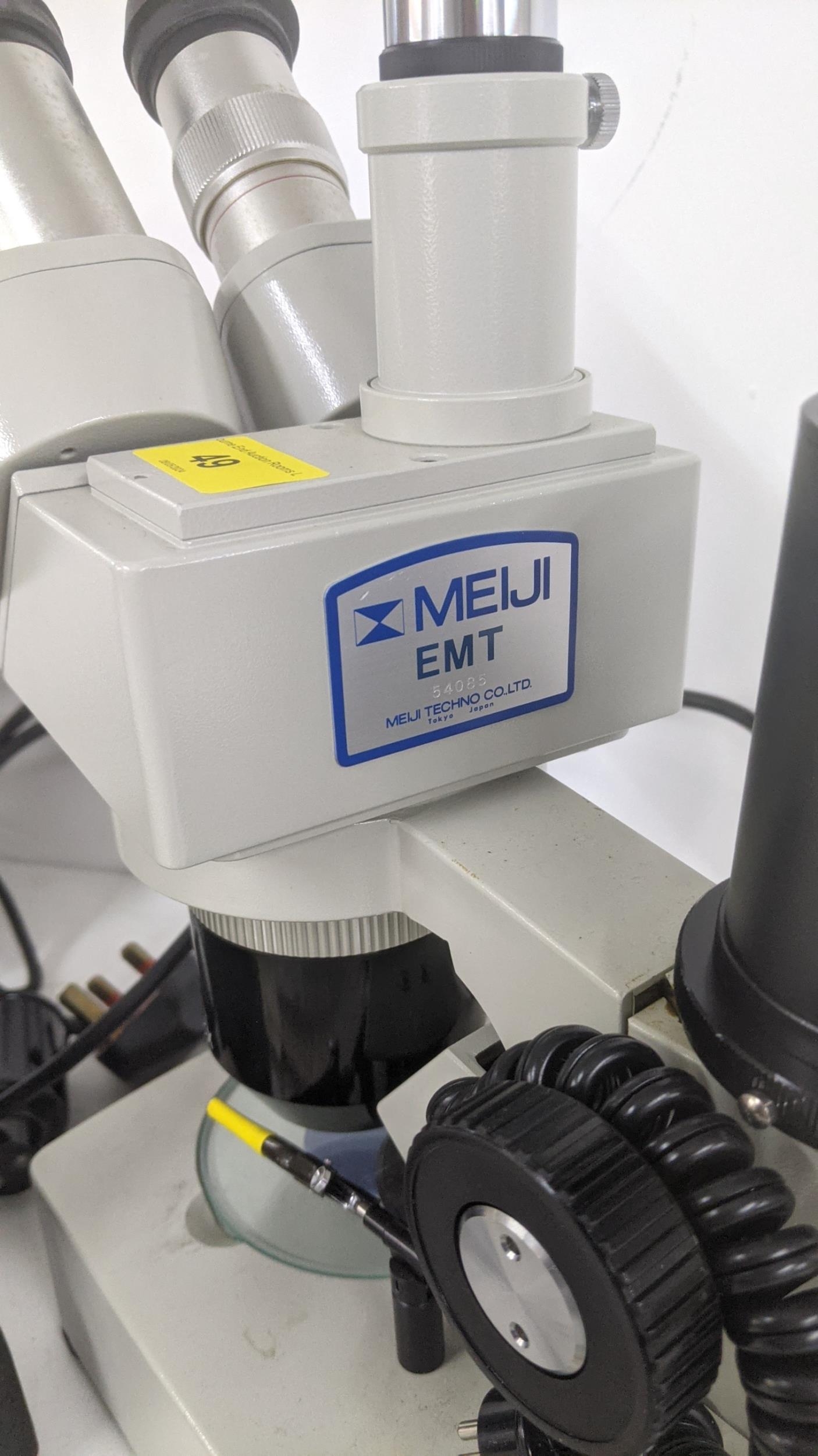 A Meiji EMT 54085 Laboratory microscope together with a minicine magic lantern and film and one - Image 4 of 5