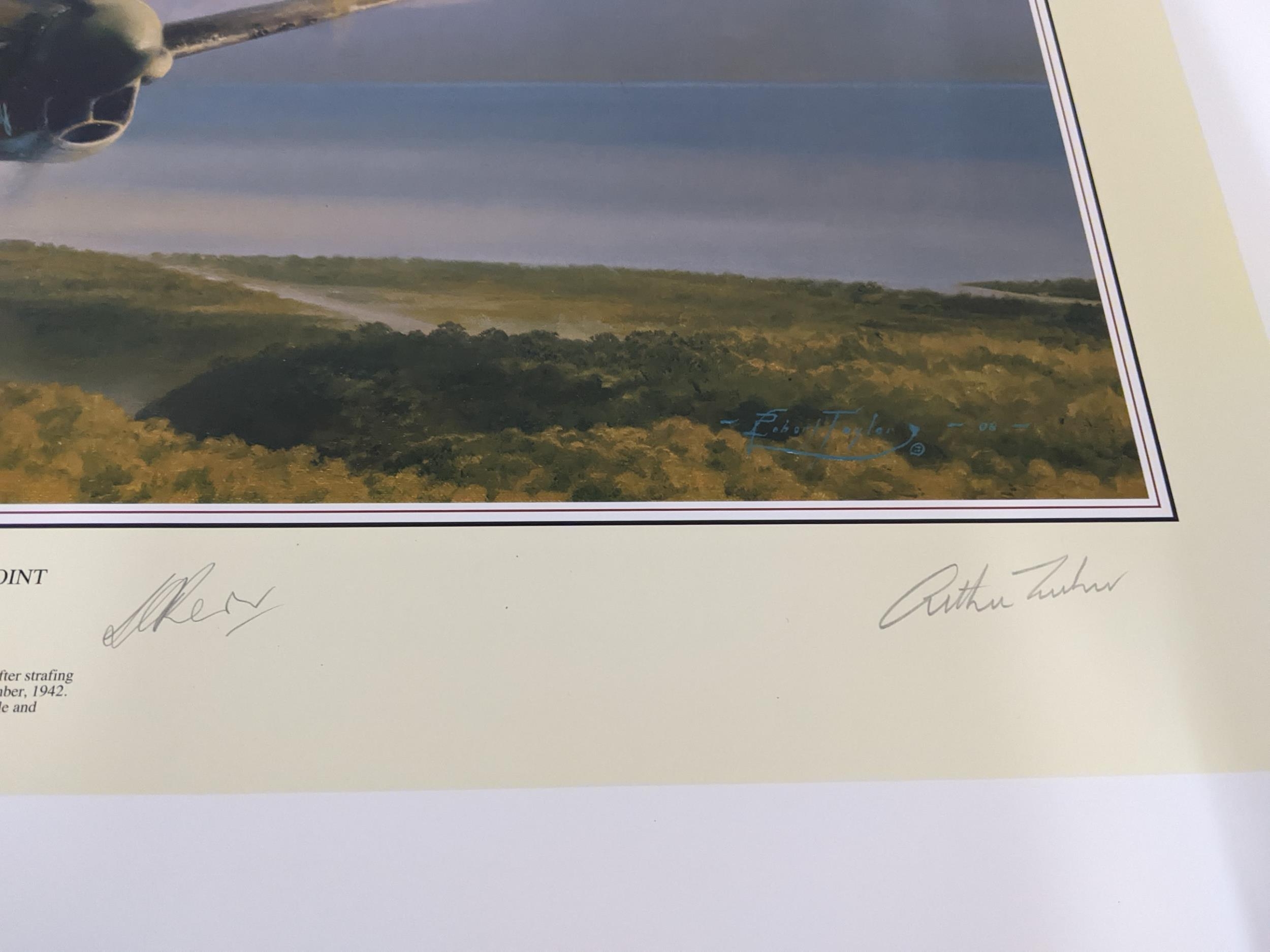 Robert Taylor 'Milne Bay - The Turning Point' limited edition print with three signatures and - Image 8 of 8