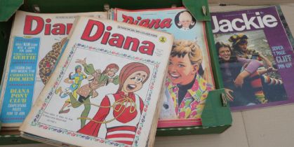 Over 90 Girls Diana comics published by DC Thompson dating 1969 to 1972 the 1972 comics with pin ups