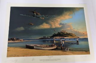 Robert Taylor 'Milne Bay - The Turning Point' limited edition print with three signatures and
