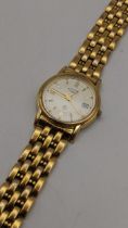 A Rotary Anniversary gents quartz gold plated watch Location: