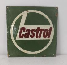 A late 20th century Castrol enamel advertising sign 3.5cmW x 30.5cmH Location: