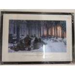 Three Simon Smith prints to include 'The Hell That was Bastogne', 61cm x 41.5cm, 'Pegasus Bridge