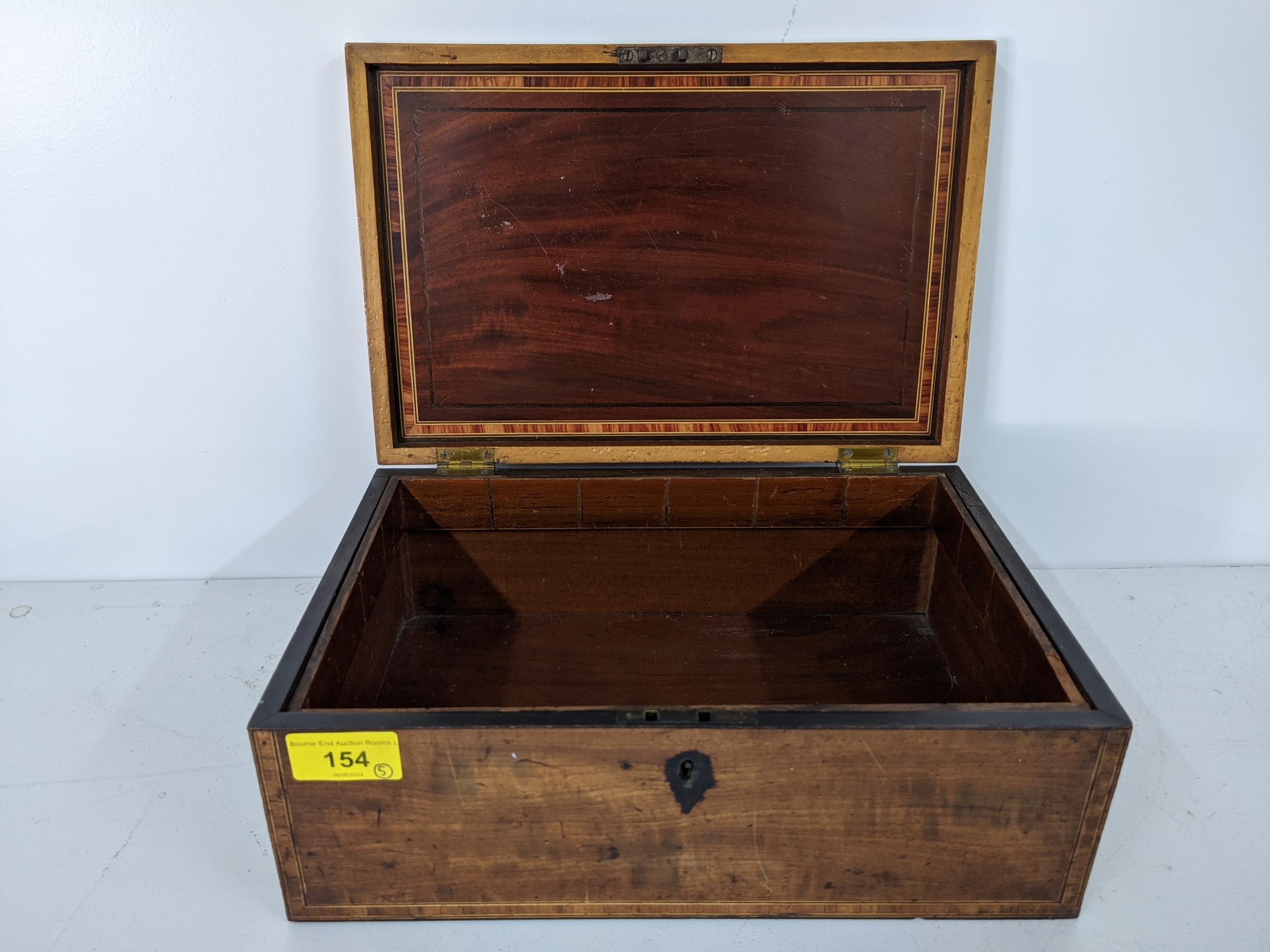 Five boxes to include a walnut tea caddy, a Russian painted box and others Location: If there is - Image 6 of 6